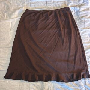 NY&CO Chocolate Brown Slip Skirt